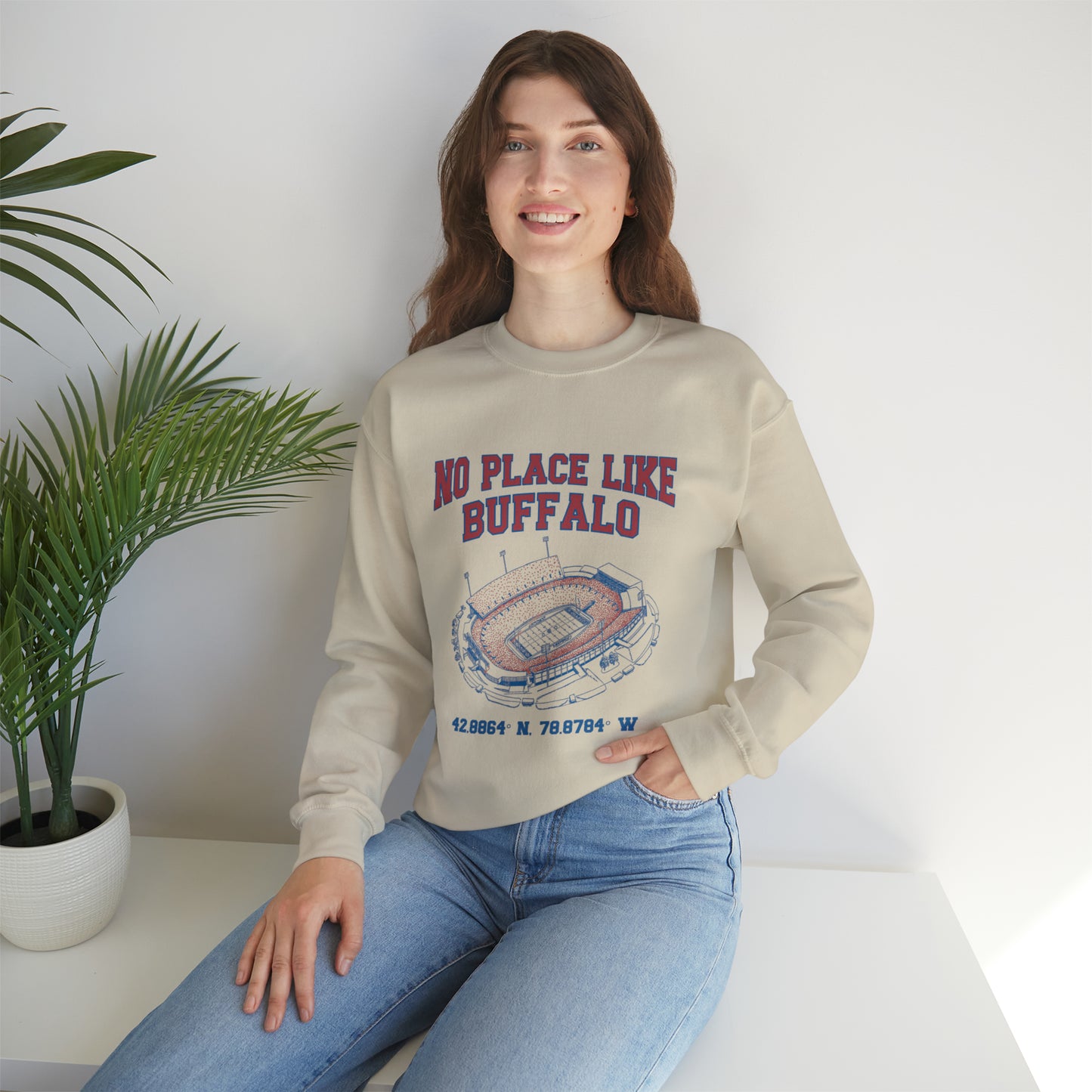 "No Place Like Buffalo" Unisex Heavy Blend™ Crewneck Sweatshirt