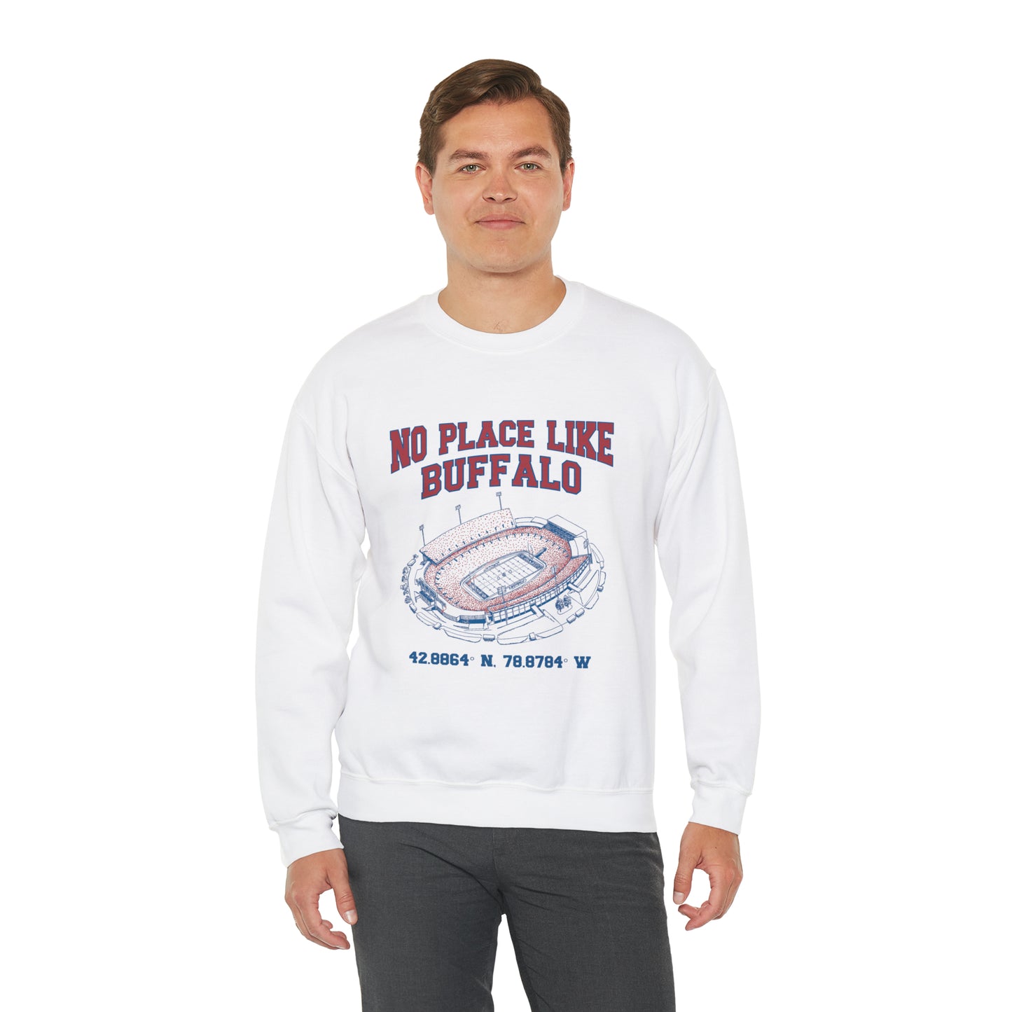 "No Place Like Buffalo" Unisex Heavy Blend™ Crewneck Sweatshirt