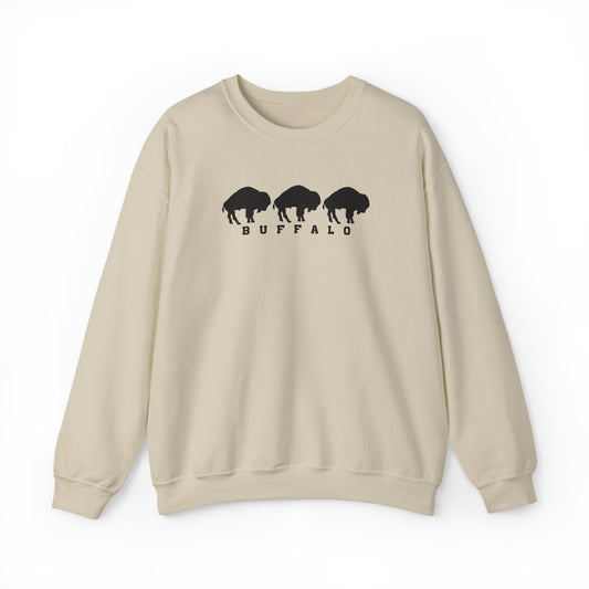 Buffalo Spirit Unisex Crewneck Sweatshirt - Black Buffalo Parade