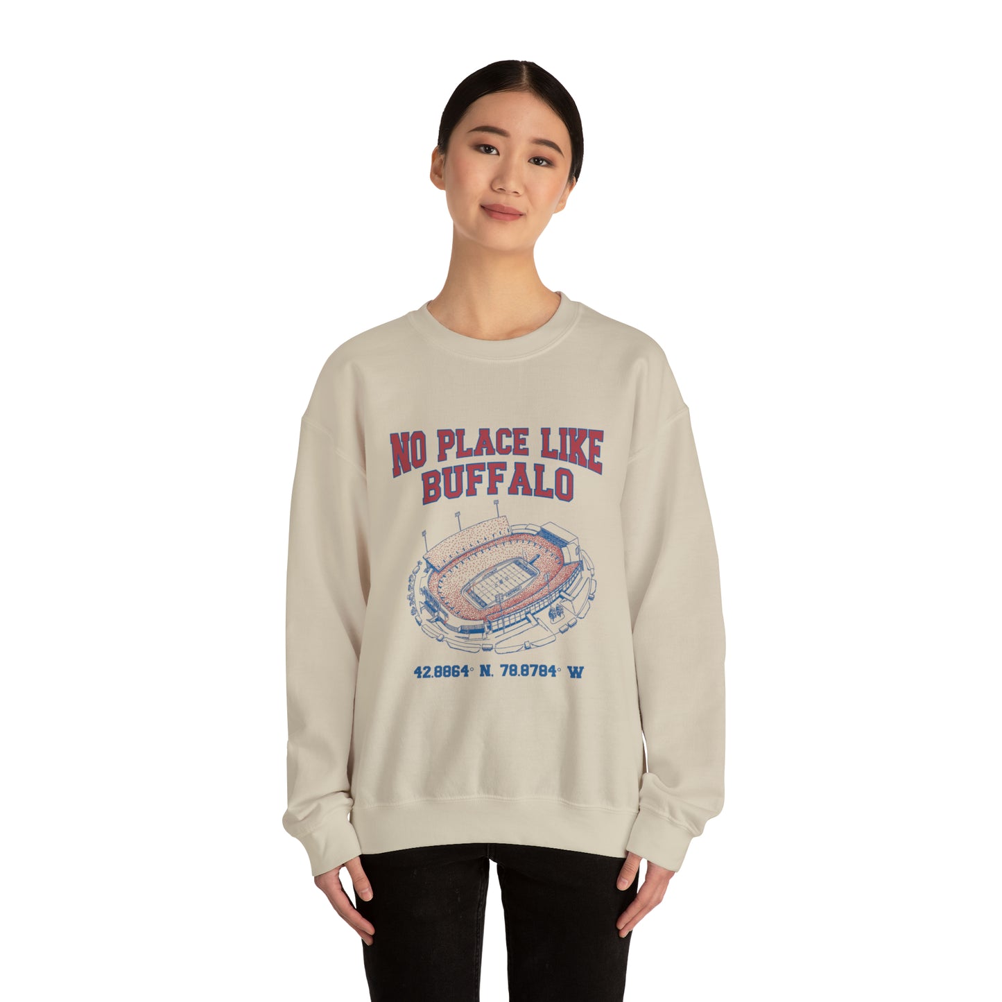 "No Place Like Buffalo" Unisex Heavy Blend™ Crewneck Sweatshirt