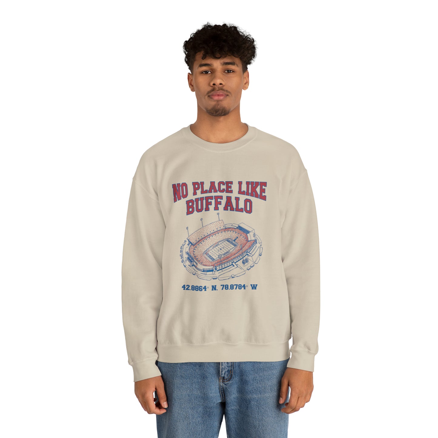 "No Place Like Buffalo" Unisex Heavy Blend™ Crewneck Sweatshirt
