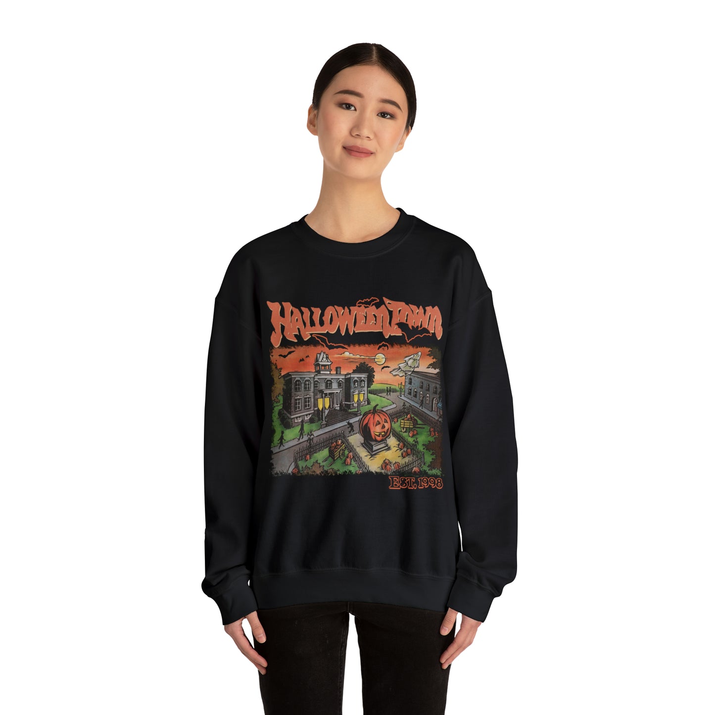 Halloweentown Square Unisex Crewneck Sweatshirt -Adult