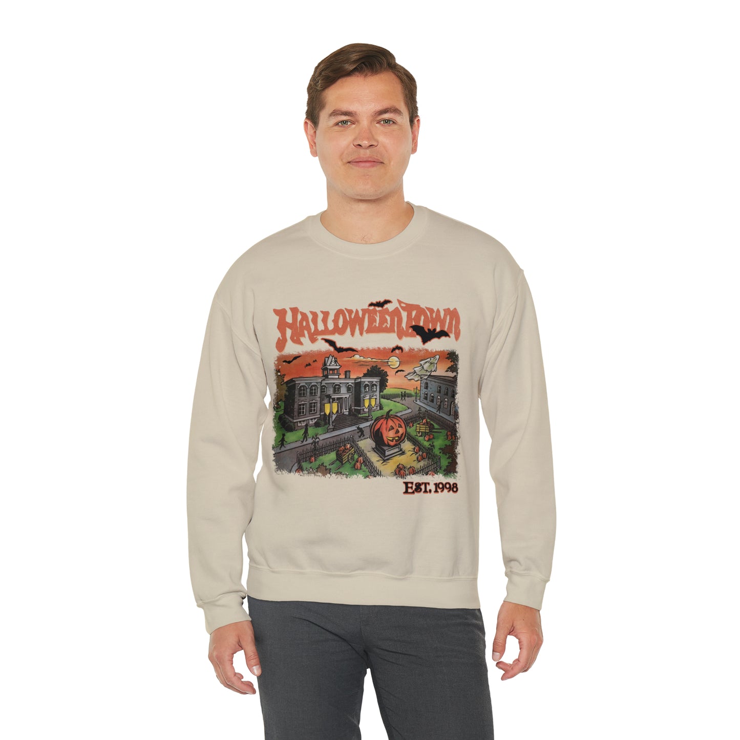Halloweentown Square Unisex Crewneck Sweatshirt -Adult