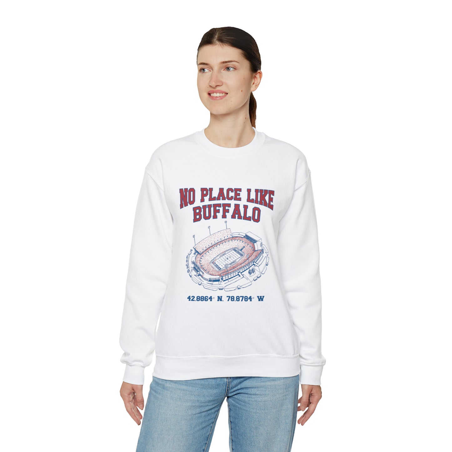 "No Place Like Buffalo" Unisex Heavy Blend™ Crewneck Sweatshirt