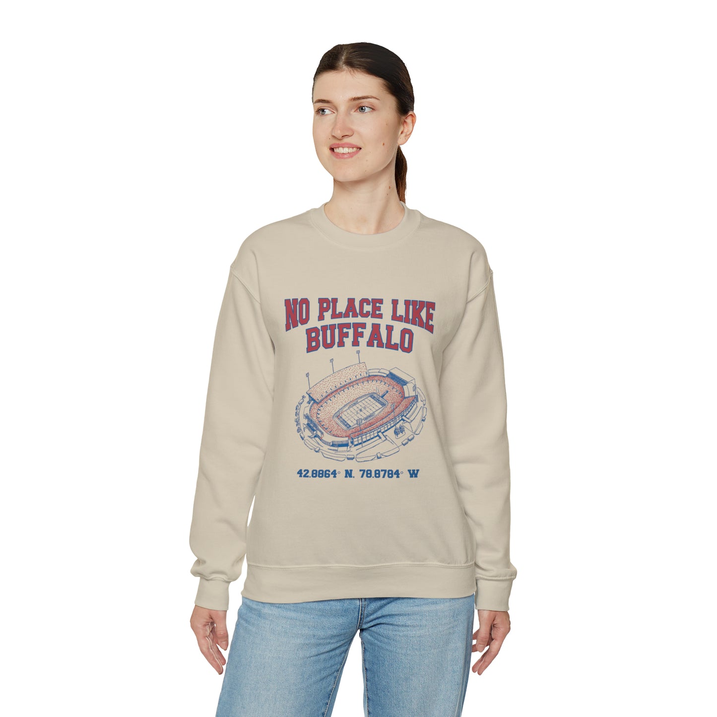 "No Place Like Buffalo" Unisex Heavy Blend™ Crewneck Sweatshirt