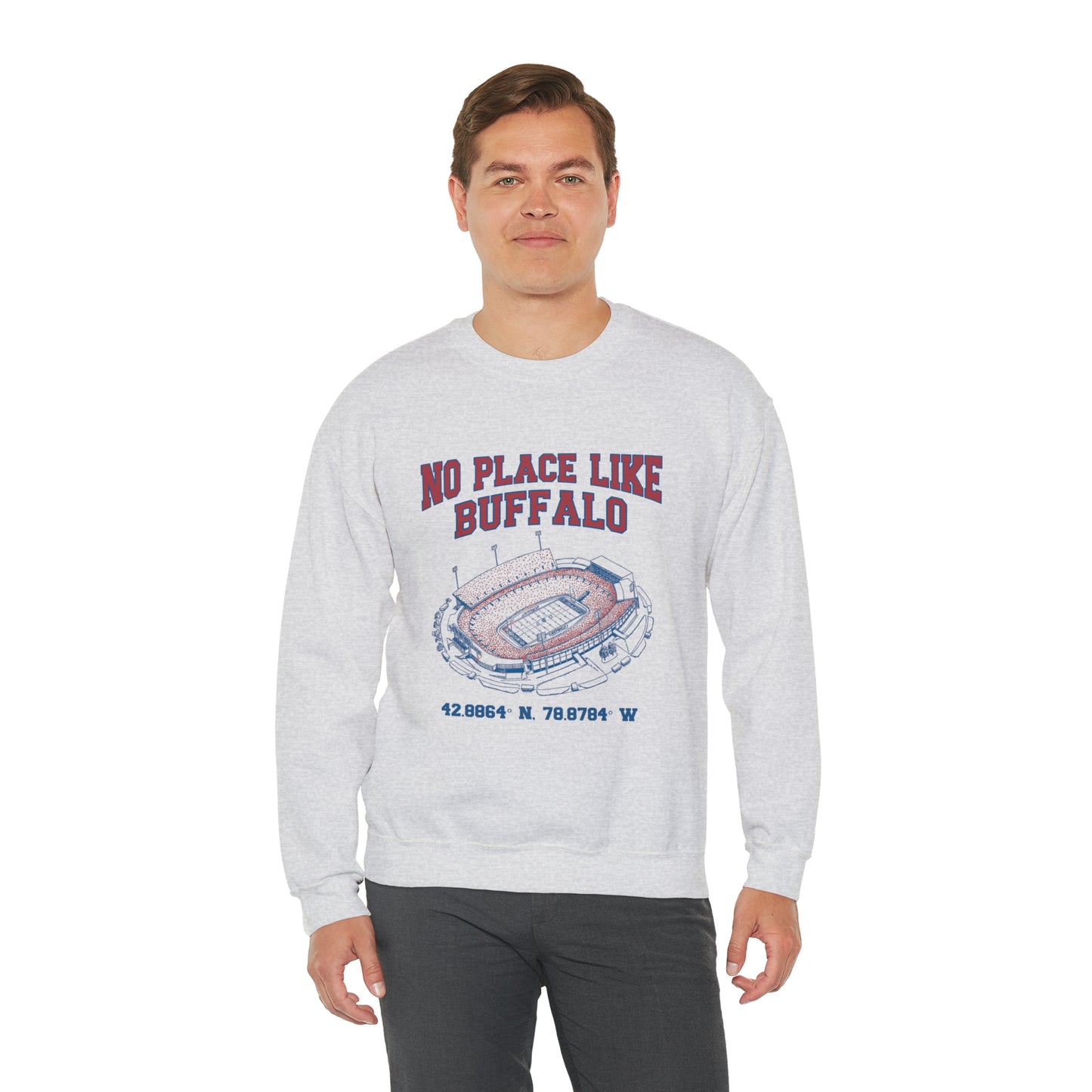 "No Place Like Buffalo" Unisex Heavy Blend™ Crewneck Sweatshirt