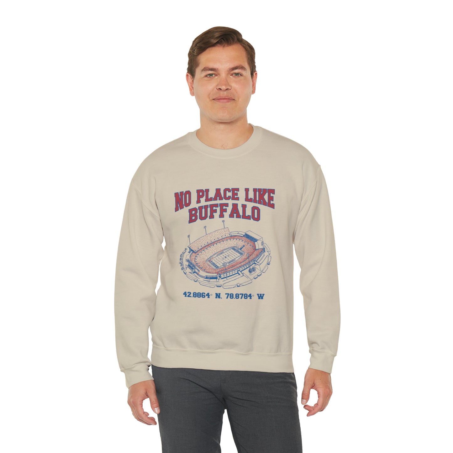 "No Place Like Buffalo" Unisex Heavy Blend™ Crewneck Sweatshirt