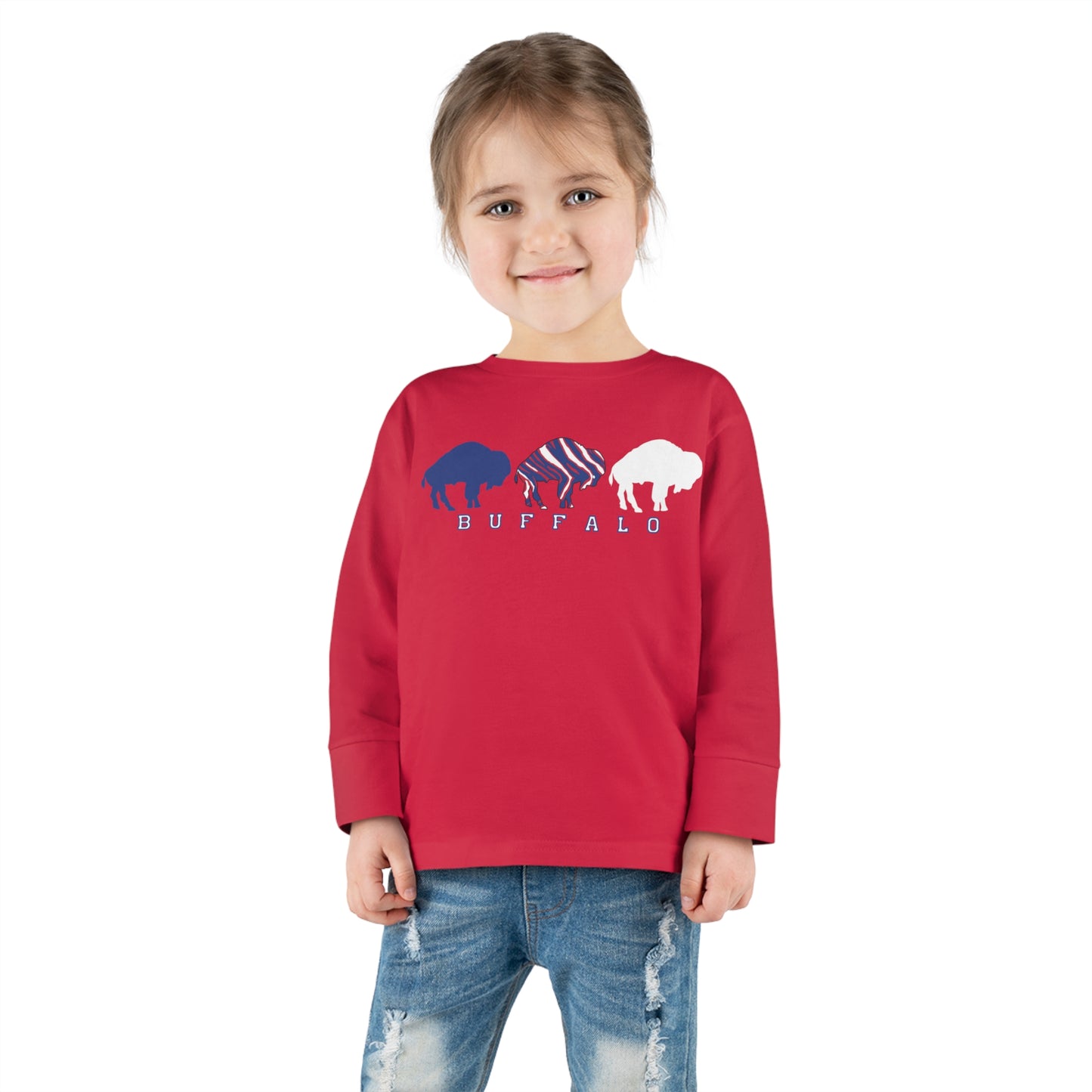 "Buffalo Mini March" Toddler Long Sleeve Tee