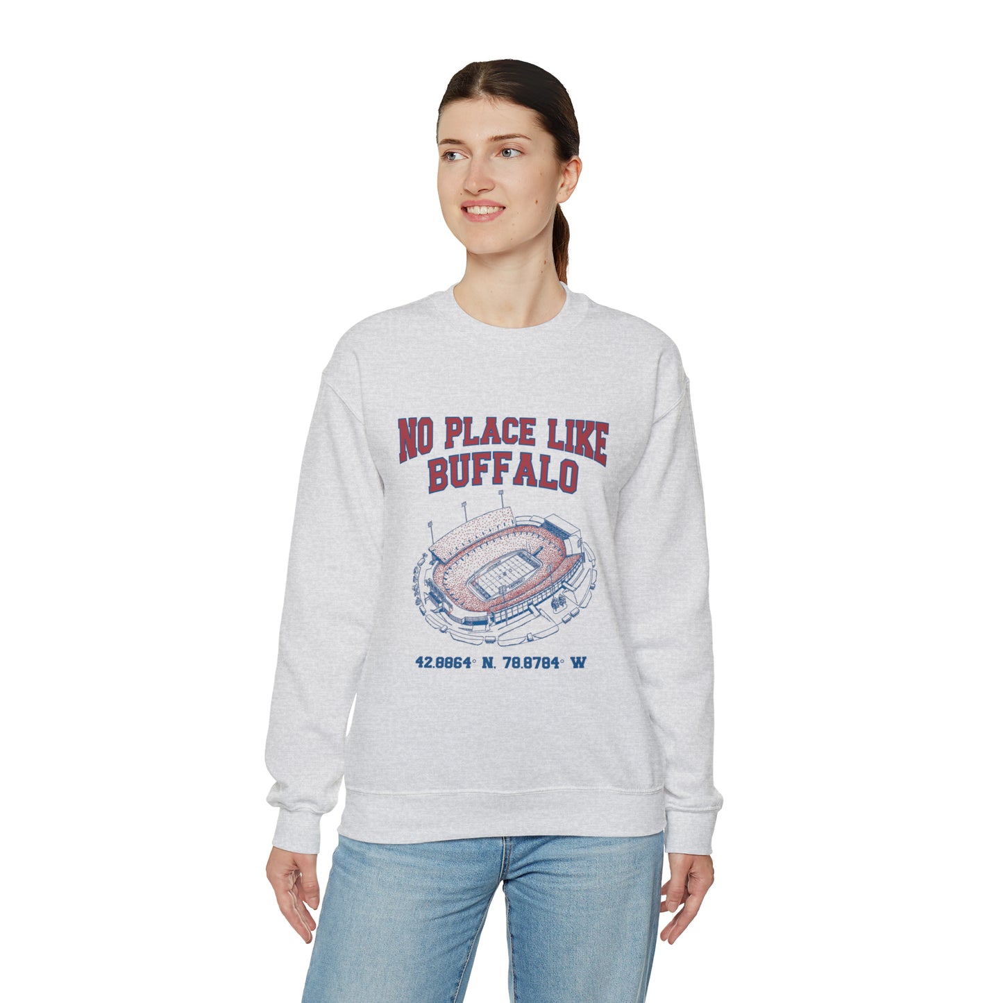 "No Place Like Buffalo" Unisex Heavy Blend™ Crewneck Sweatshirt