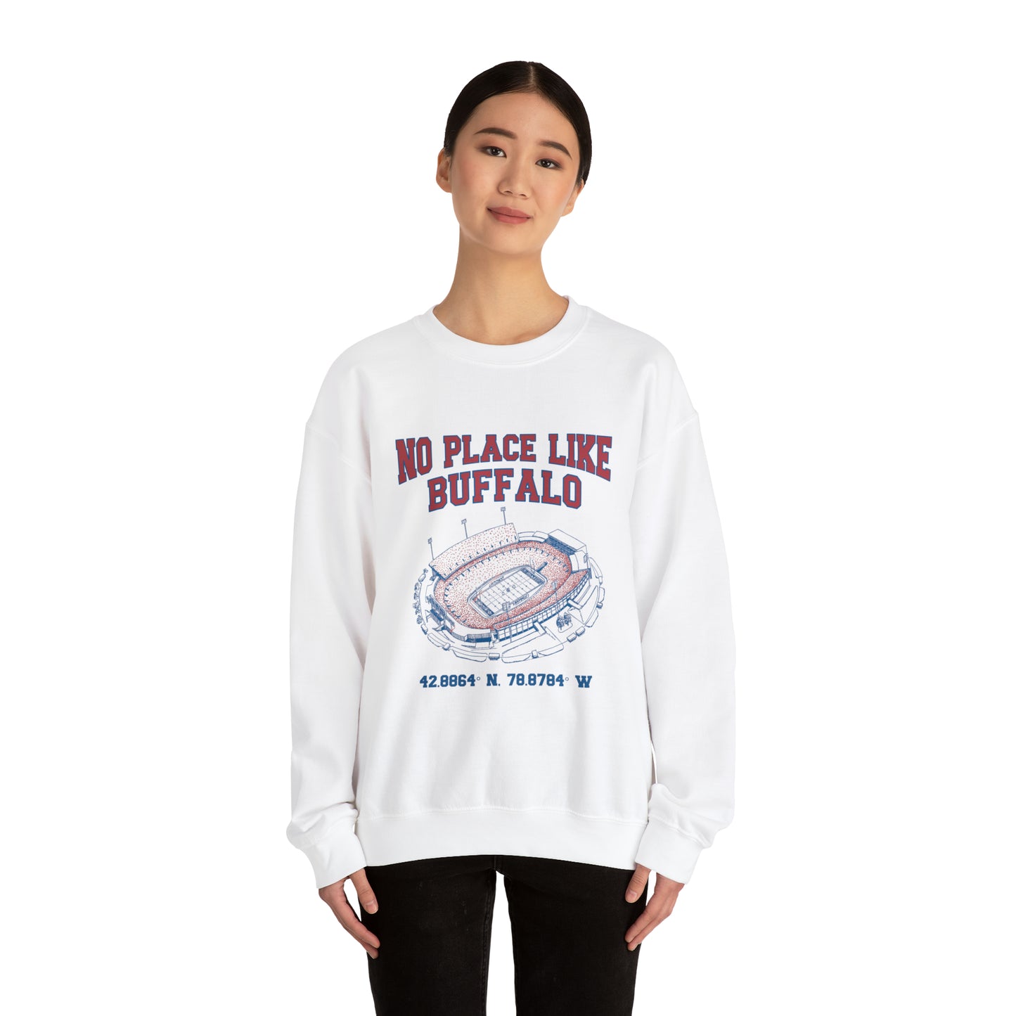 "No Place Like Buffalo" Unisex Heavy Blend™ Crewneck Sweatshirt