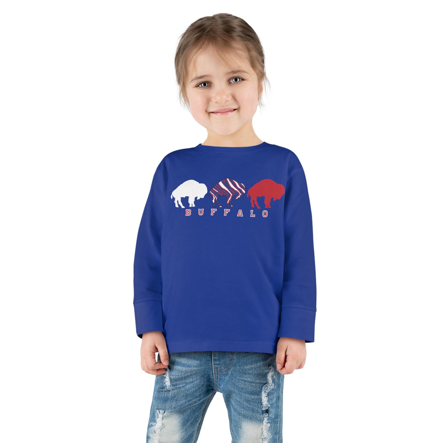 "Buffalo Mini March" Toddler Long Sleeve Tee