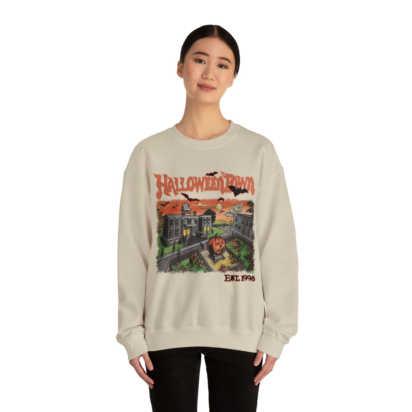 Halloweentown Square Unisex Crewneck Sweatshirt -Adult