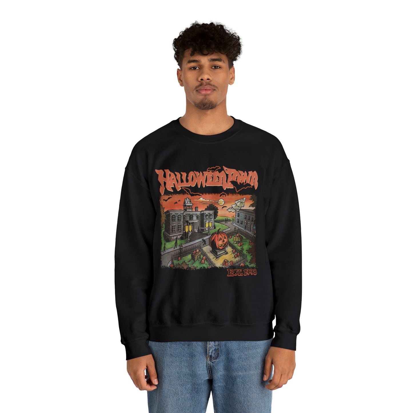 Halloweentown Square Unisex Crewneck Sweatshirt -Adult