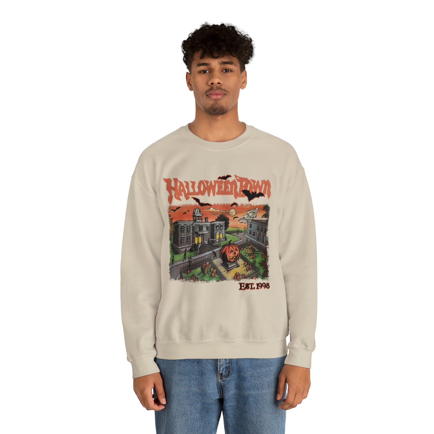 Halloweentown Square Unisex Crewneck Sweatshirt -Adult