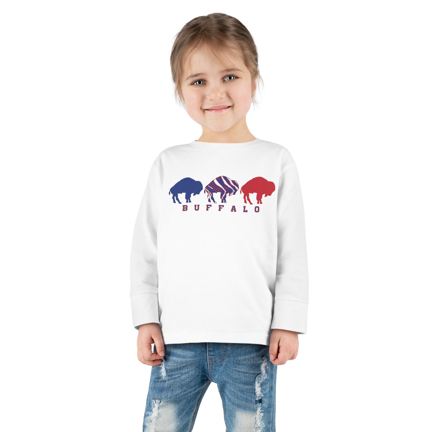 "Buffalo Mini March" Toddler Long Sleeve Tee