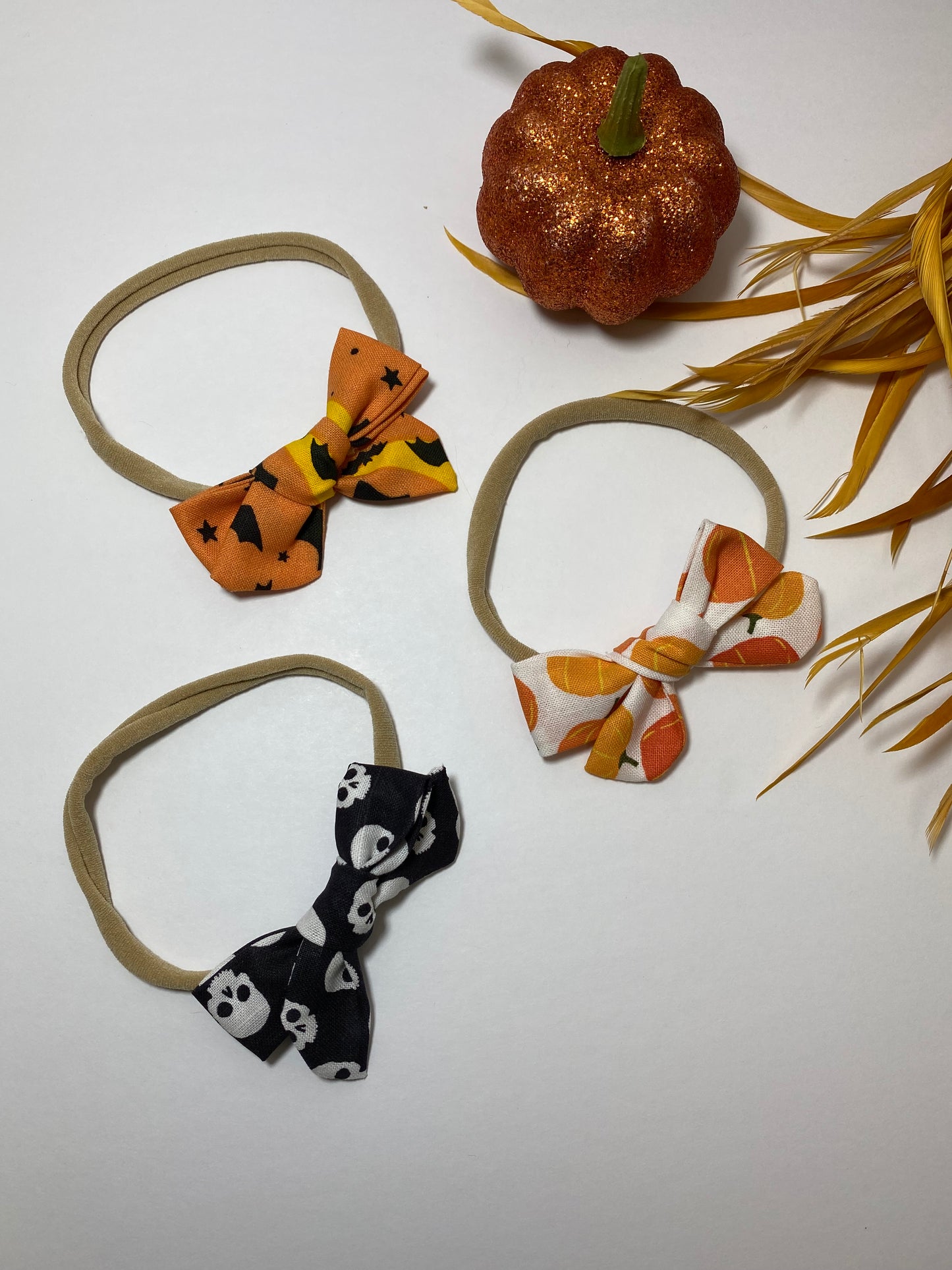Halloween Nylon Headband Bows (Set of 3)
