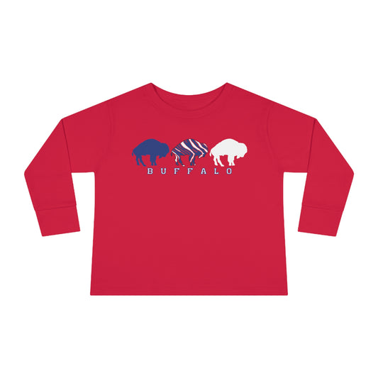 "Buffalo Mini March" Toddler Long Sleeve Tee