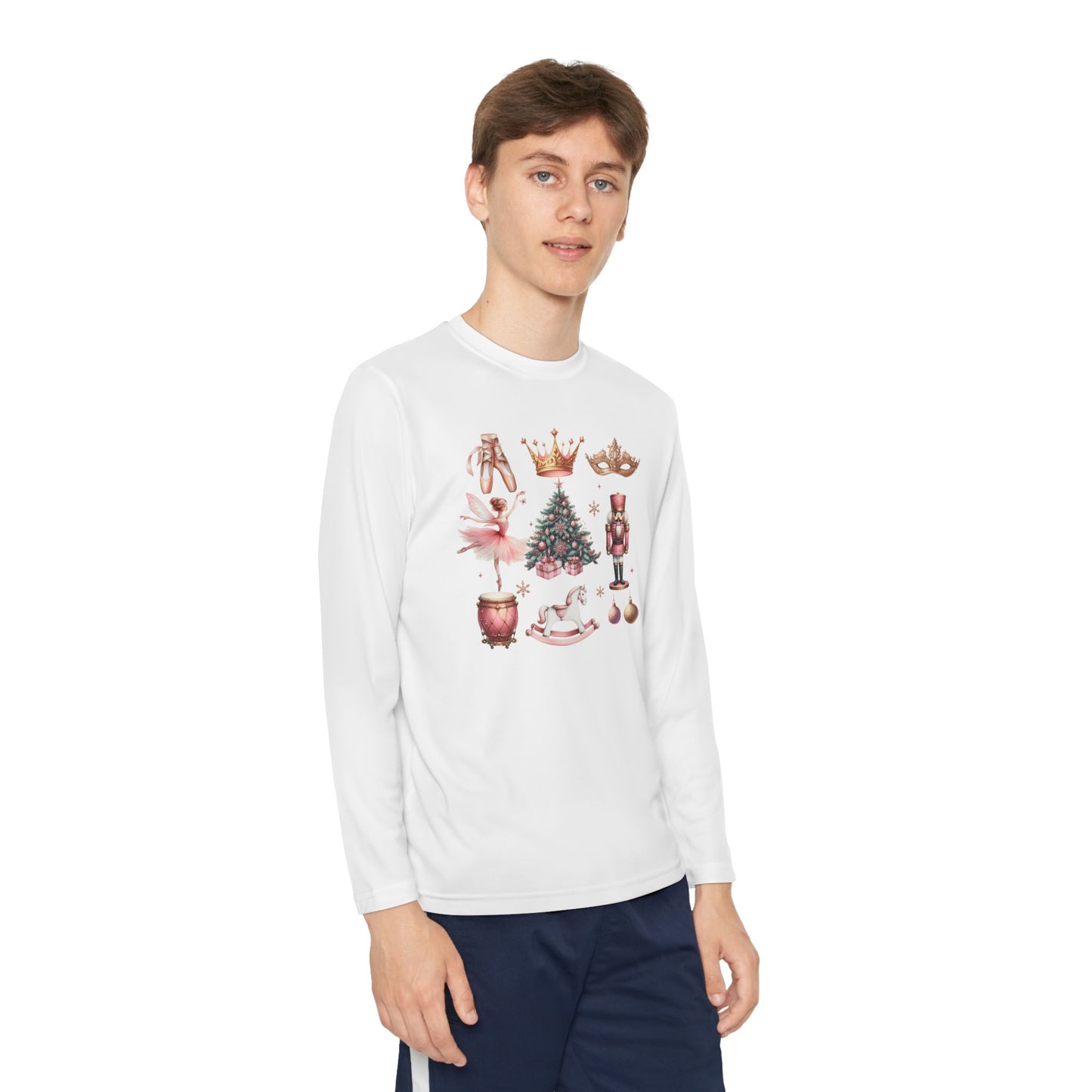 Long Sleeve Tee - Elegant Nutcracker Ballet Christmas Theme