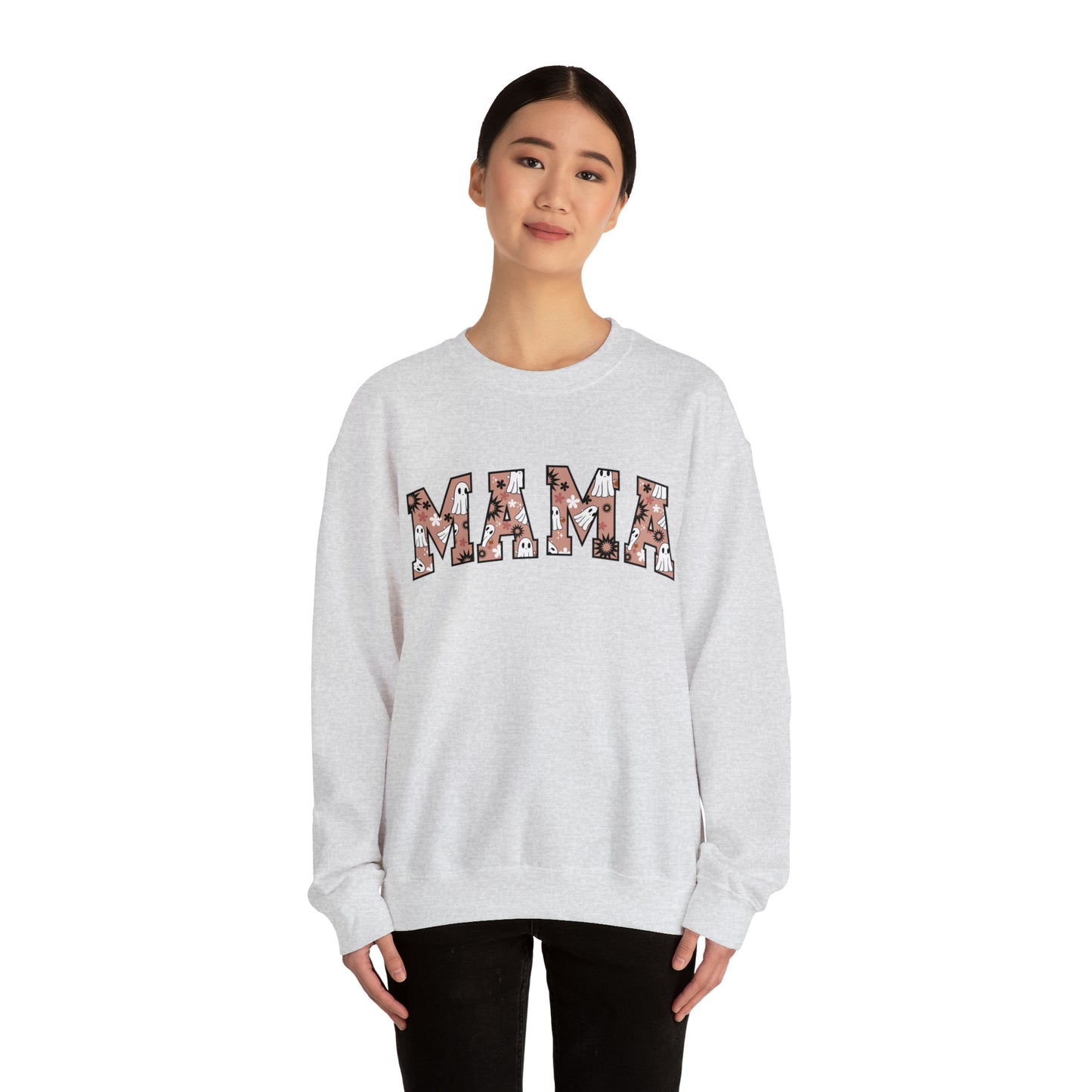 "Mama's Spooky Blossom" Unisex Crewneck Sweatshirt