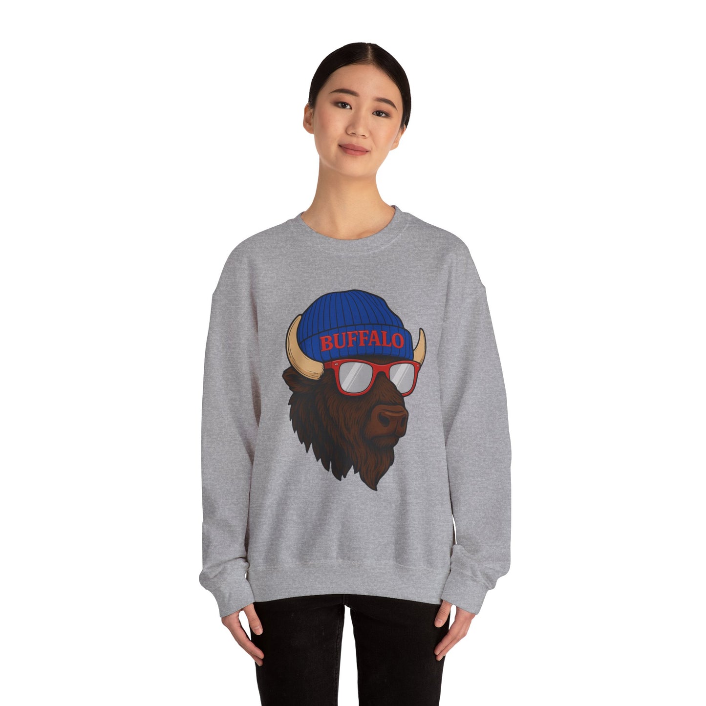 Buffalo Sweatshirt | Bison Crewneck | Buffalo Bills Fan Gift | Cool Buff Graphic Pullover