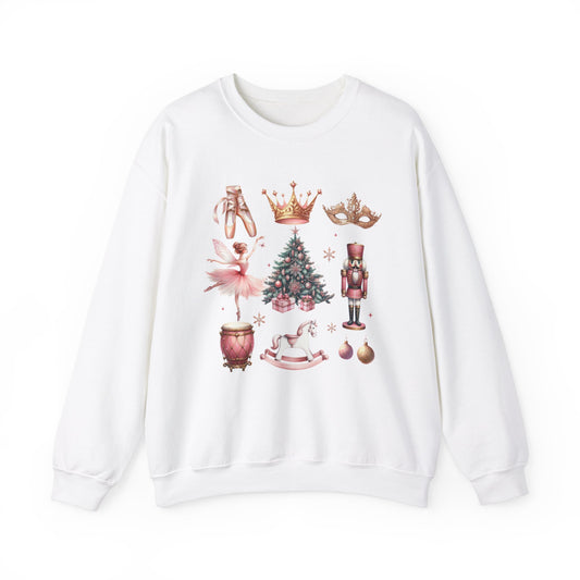 Crewneck Sweatshirt Elegant Nutcracker Ballet Christmas Theme