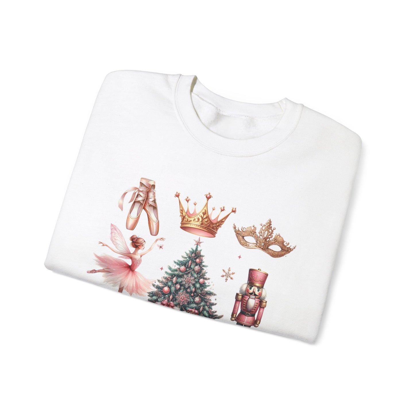 Crewneck Sweatshirt Elegant Nutcracker Ballet Christmas Theme