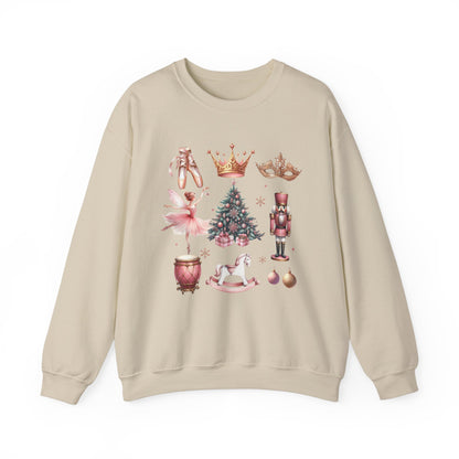 Crewneck Sweatshirt Elegant Nutcracker Ballet Christmas Theme