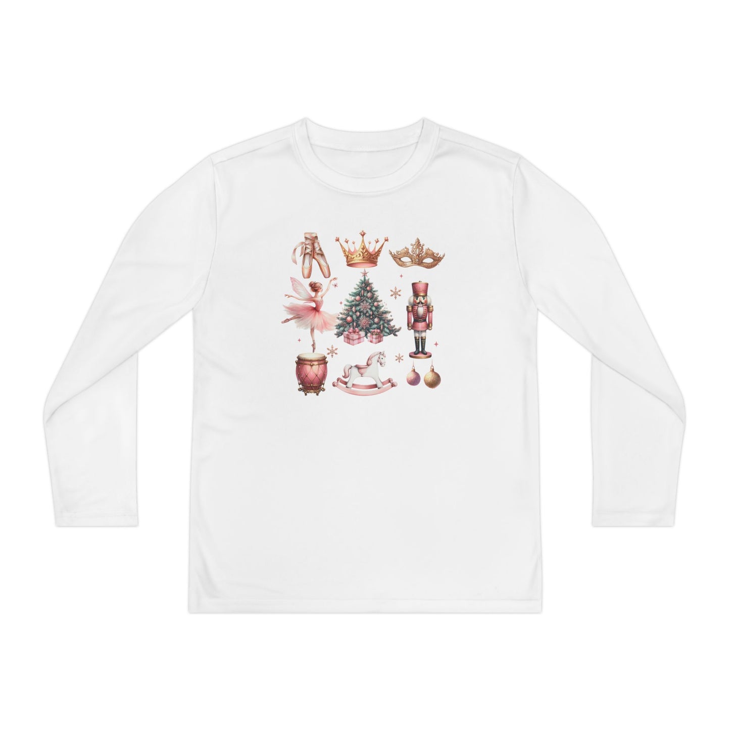 Long Sleeve Tee - Elegant Nutcracker Ballet Christmas Theme