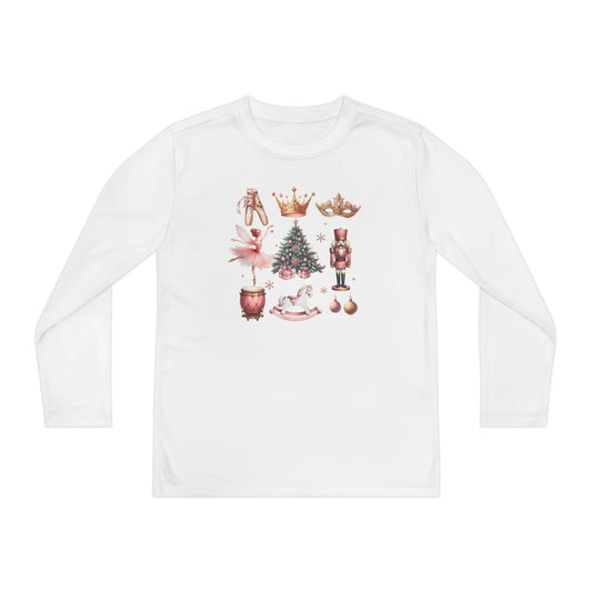 Long Sleeve Tee - Elegant Nutcracker Ballet Christmas Theme