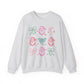 Holiday Festive Sweatshirt with Bows and Santas