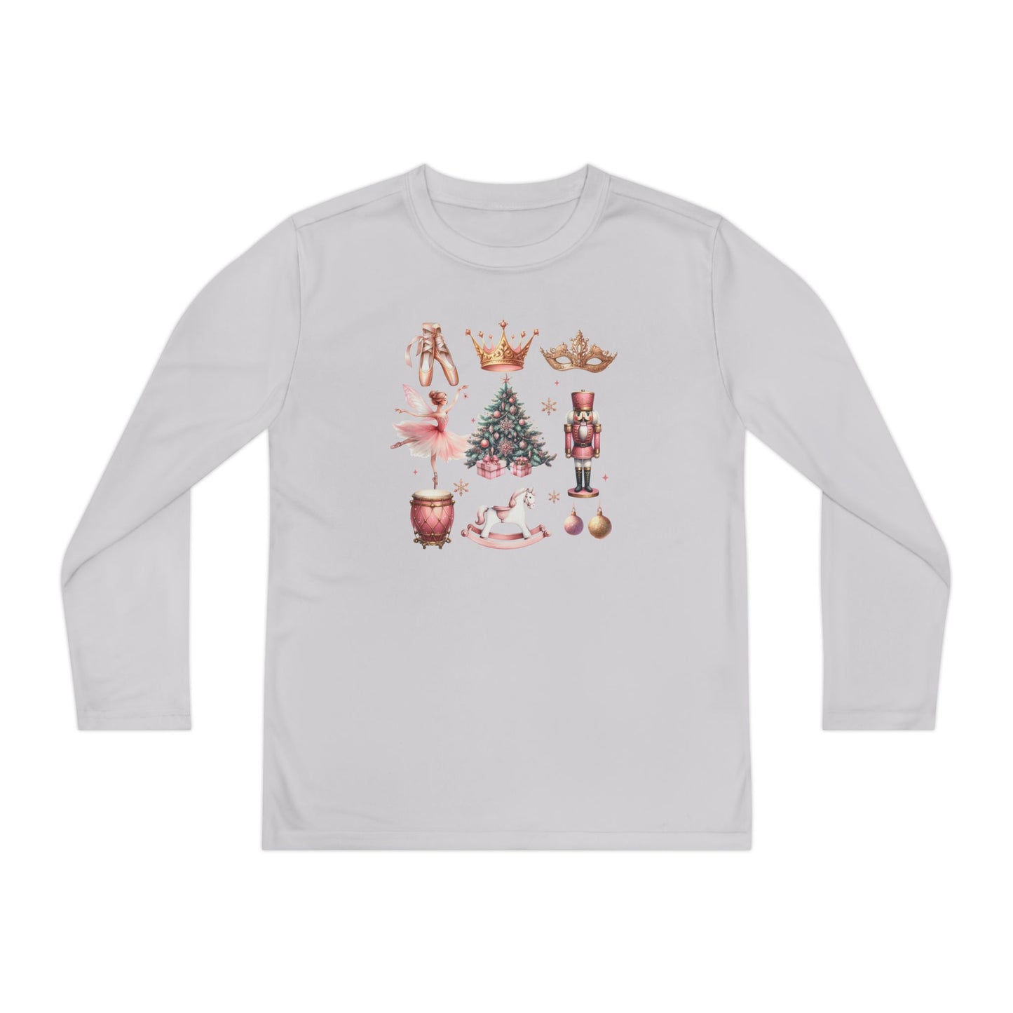 Long Sleeve Tee - Elegant Nutcracker Ballet Christmas Theme